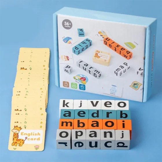 Wooden Blocks Spelling Game