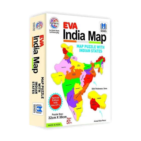 Educational Map Puzzle With Indian States