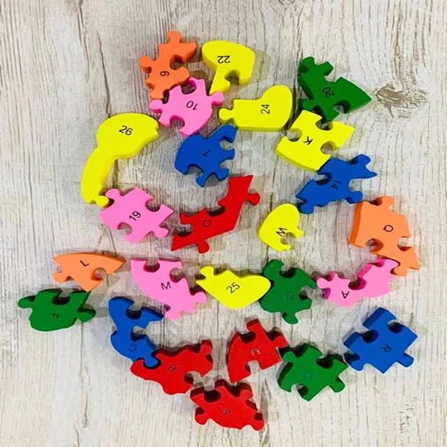 Lion Wooden Alphabet Puzzle for Kids - Image 2