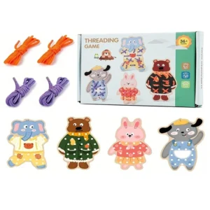 Wooden Lacing Toy Animal Theme