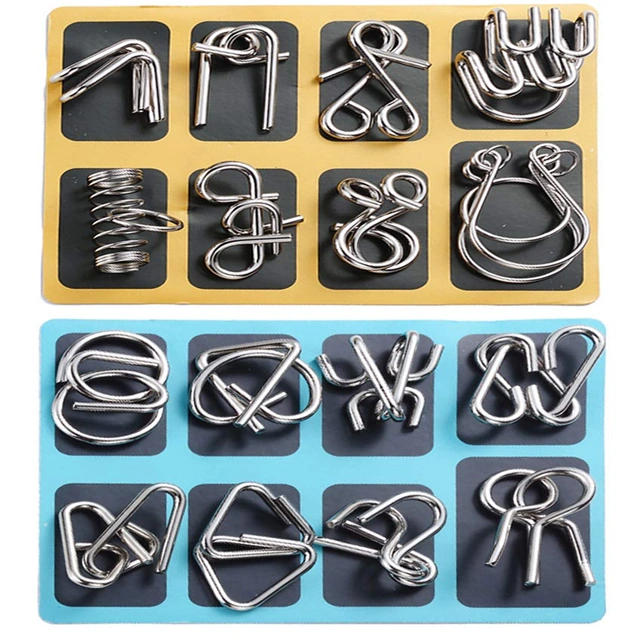 Brain Teasers Metal Wire Puzzle Set - Image 3