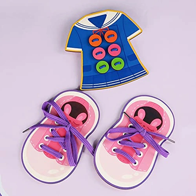 Shoe and Button Threading Toy - Image 3