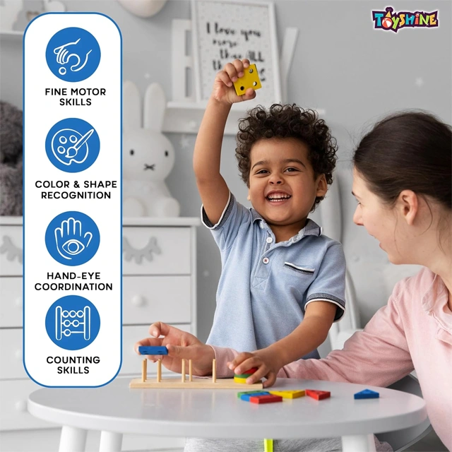 Wooden Angle Geometric Blocks (4 Shapes) - Image 5