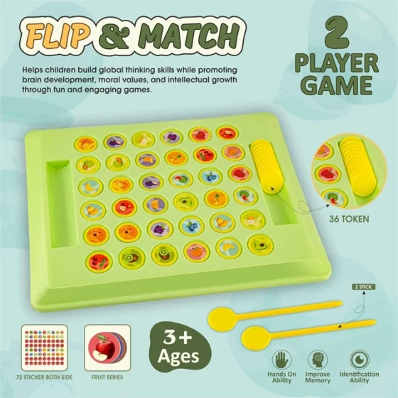 Flip & Match Puzzle Board Game for Kids