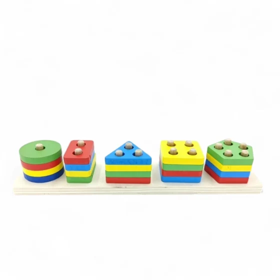 Wooden Angle Geometric Blocks (5 Shapes)