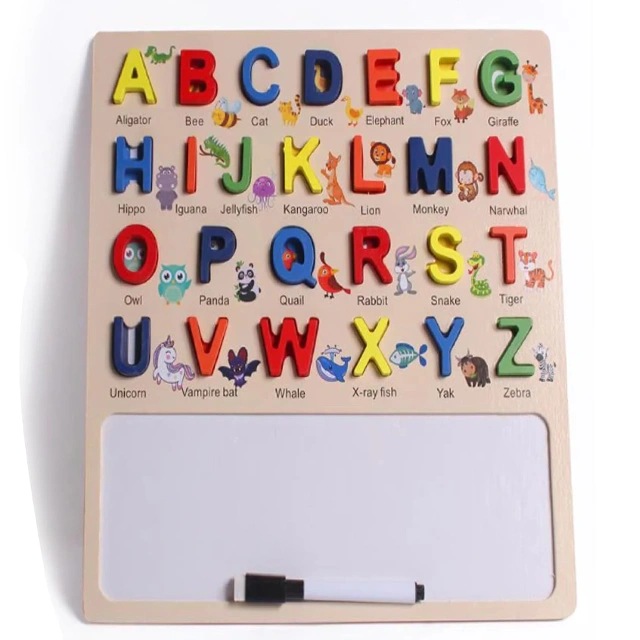 Wooden Alphabet Puzzles Board - Image 2