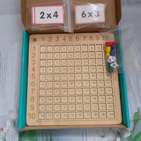 Wooden Multiplication Board Game