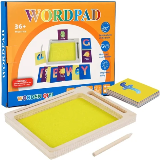 WORDPAD Sand Tray with Wooden Pen for Kids