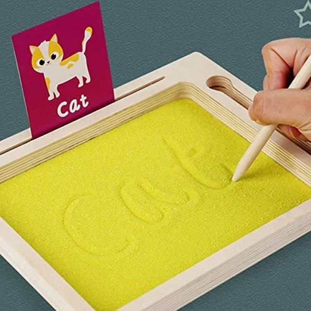 WORDPAD Sand Tray with Wooden Pen for Kids - Image 3