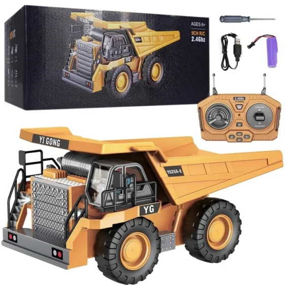 9-CH 1:24 Remote Control (R/C) Construction Dump Truck