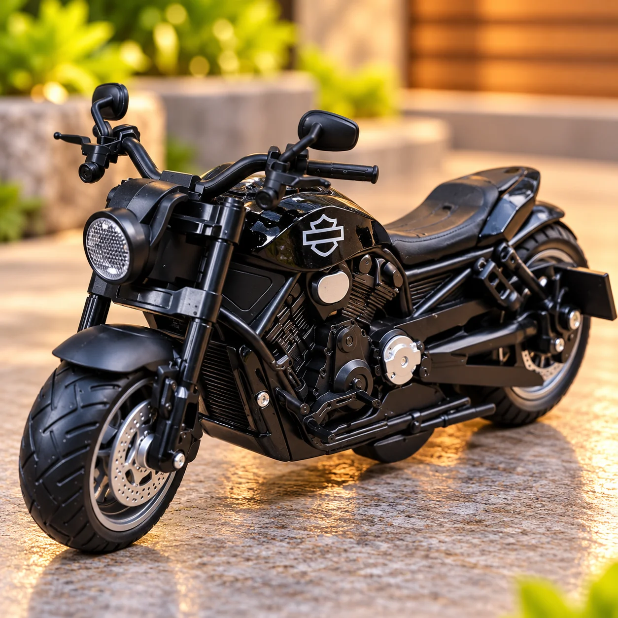 Black Miniature Cruiser in Warm Bokeh