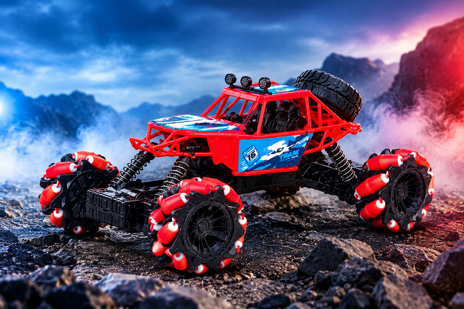 Red RC Drift Car 8 Function Remote Control Toy