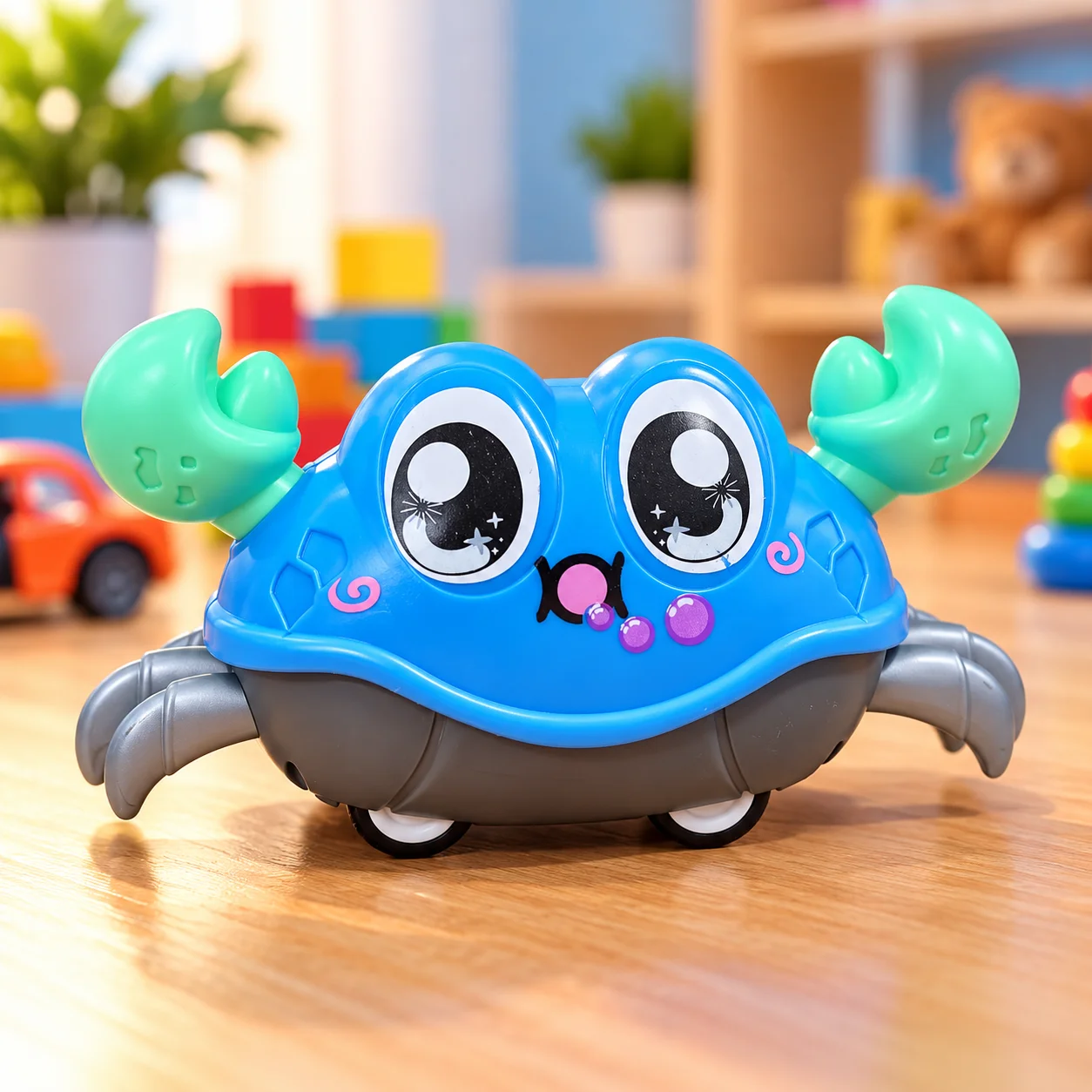 Cheerful Blue Crab Toy Adventure