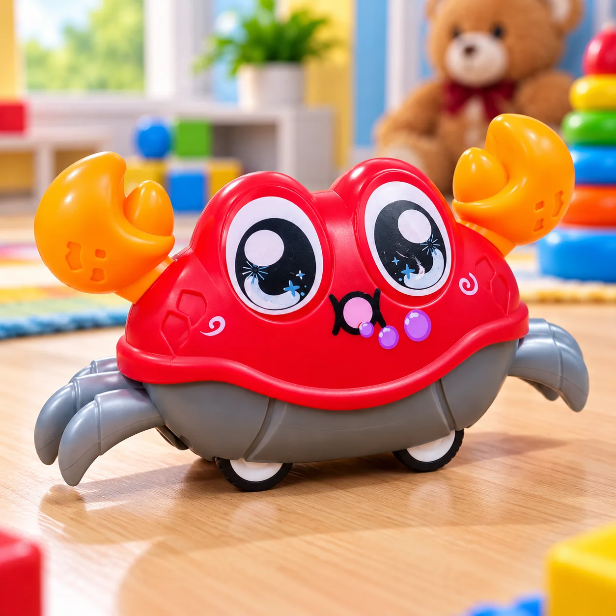 Cheerful Blue Crab Toy Adventure