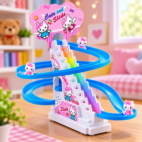 Cute Cat Spiral Slide Toy