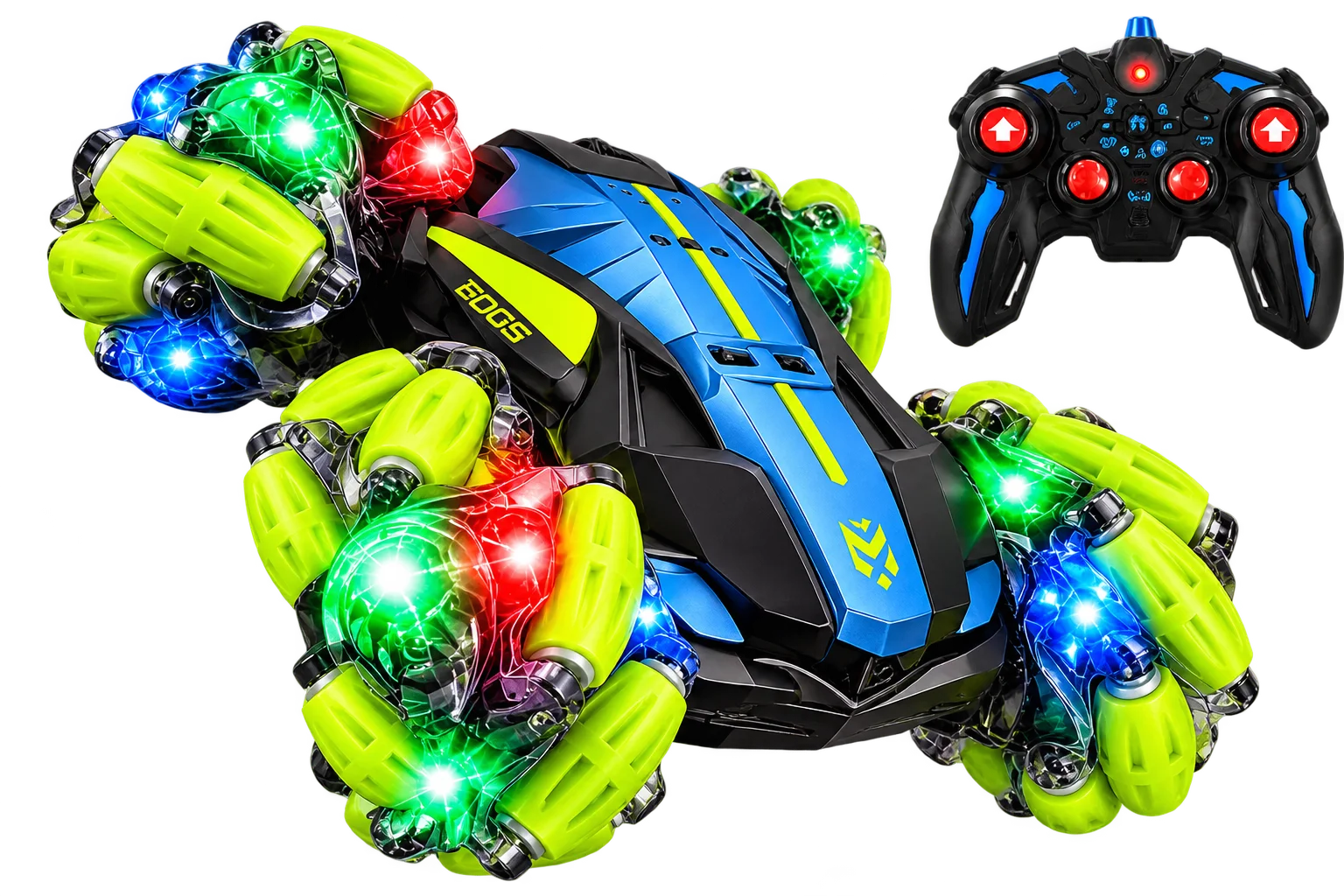 Futuristic RC Controller on Rocky Terrain