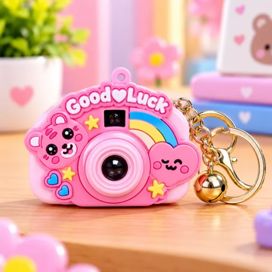 Good Luck Kawaii Camera Keychain