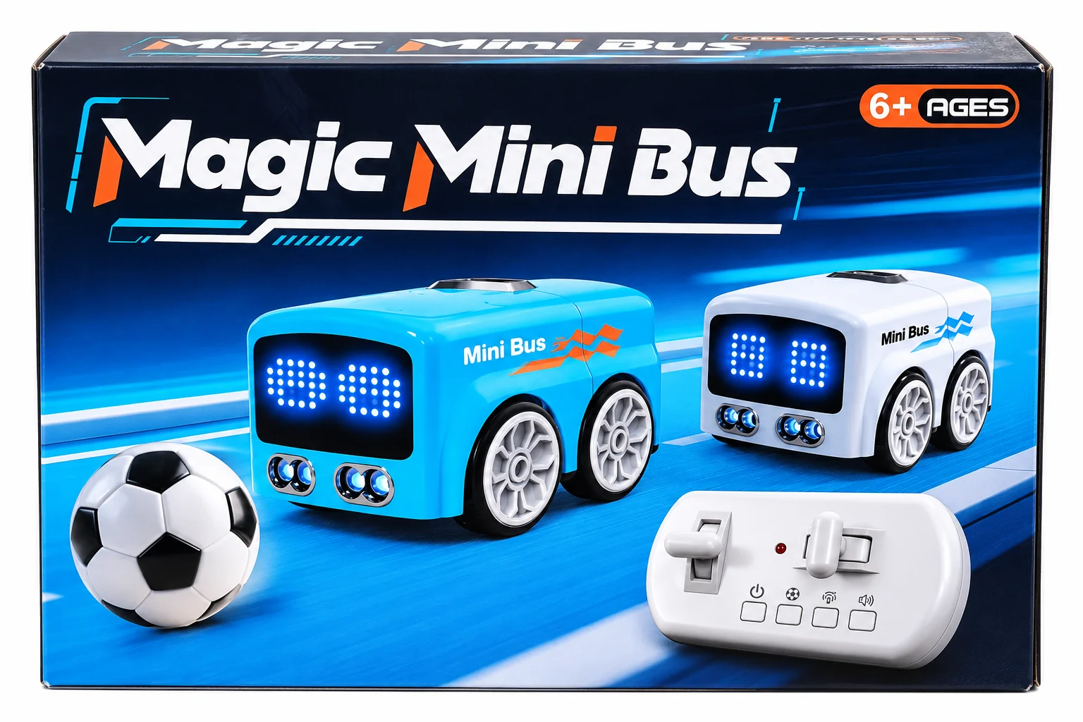 Mini Bus Robot Toy and Soccer Ball