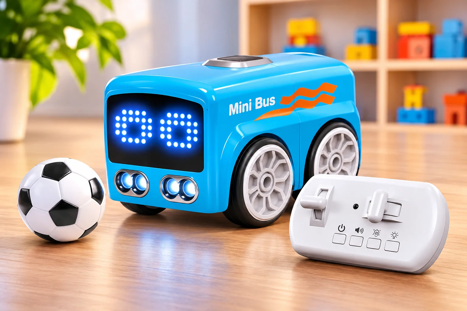 Mini Bus Robot Toy and Soccer Ball