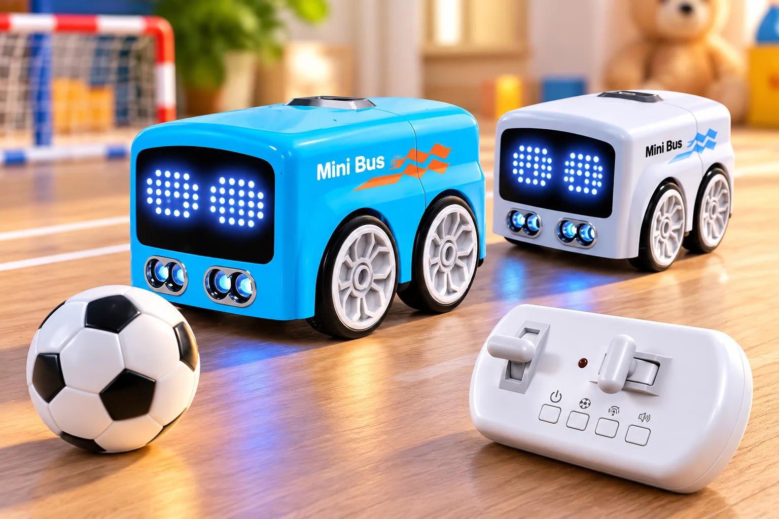 Mini Bus Robot Toy and Soccer Ball