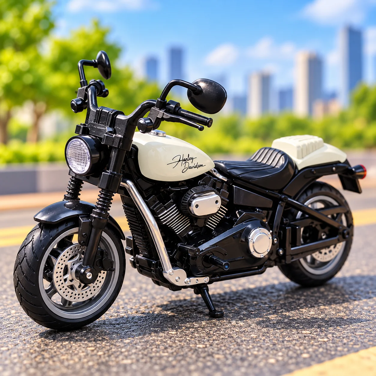 Black Miniature Cruiser in Warm Bokeh