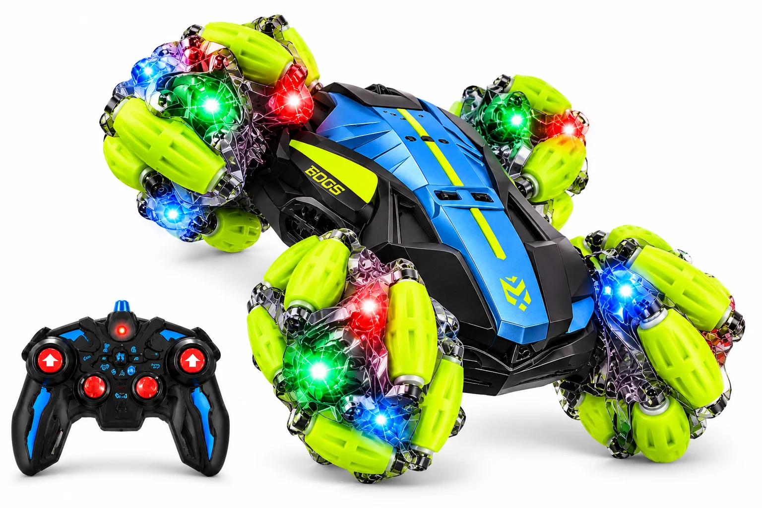 Futuristic RC Controller on Rocky Terrain