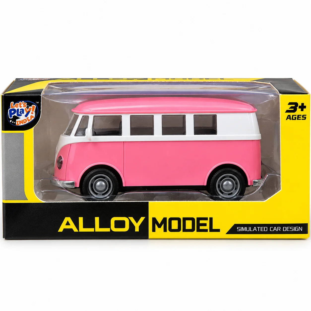 Pink Camper Van by the Sea