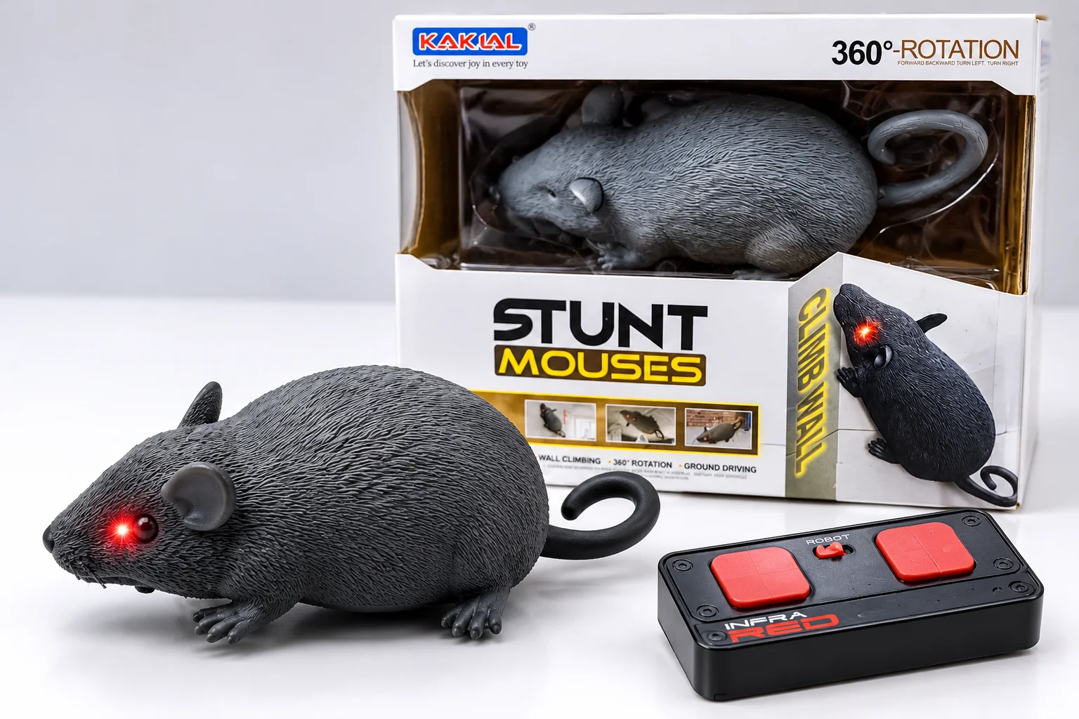 Stunt Mouse Toy Advertisement Setup
