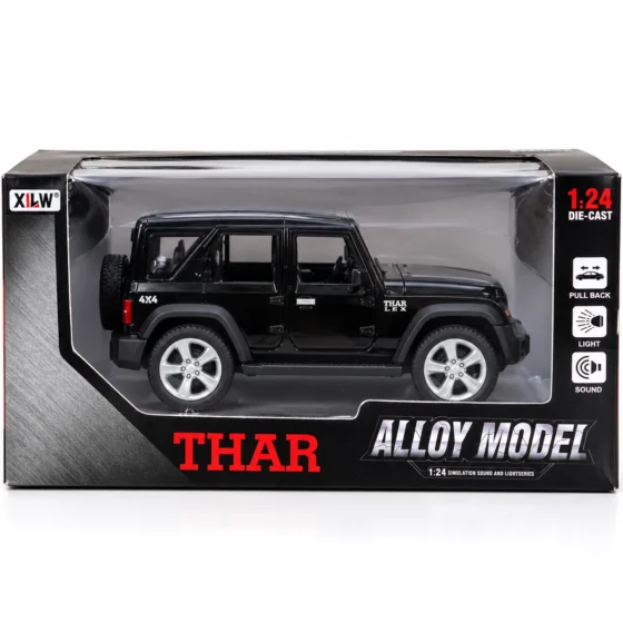 Black Thar-Style SUV at Sunset