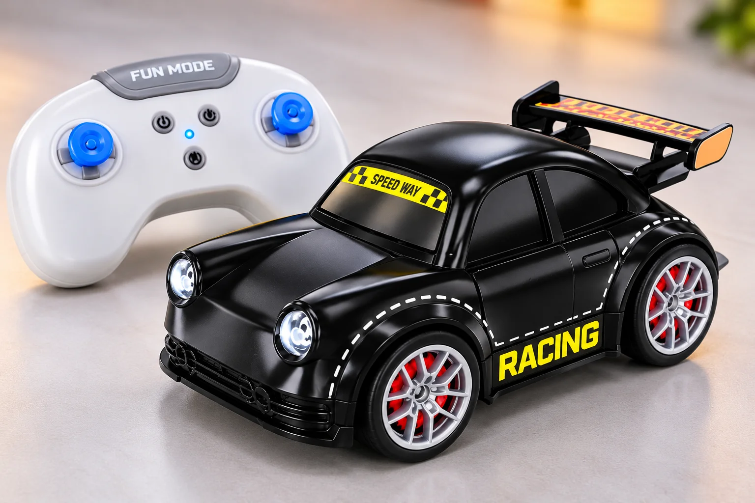 Toy Racing Car and Controller Showcase