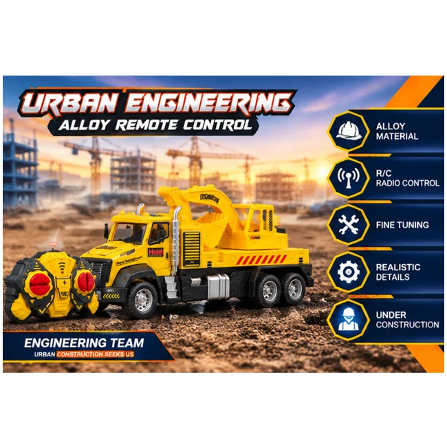 RC construction excavator truck with remote control